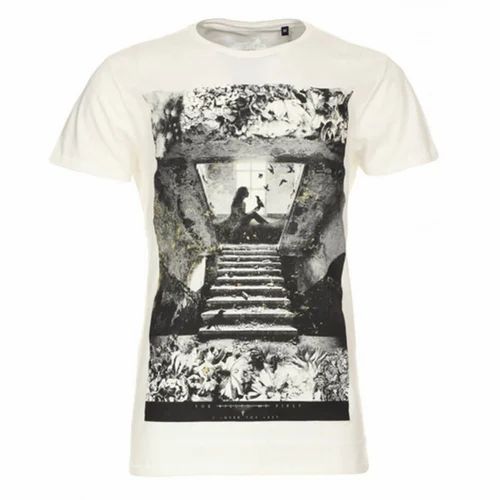 Printed Mens Graphic T-Shirts, Round Neck