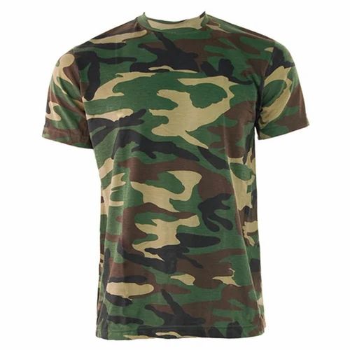 Male Half Sleeves Camouflage T Shirt