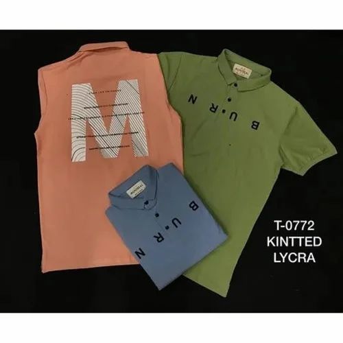 Montreal Knitted Lycra Cotton Mens Collar T Shirts