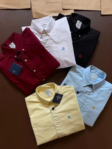 Men Plain Cotton Shirt, Regular Fit, Full Sleeve