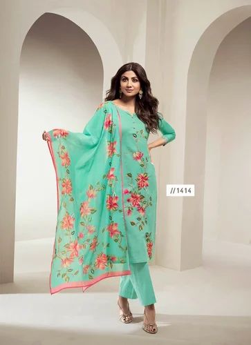 Red Printed Pure cotton digital print suits