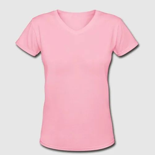Behariji Enterprises Half Sleeve Womens V-neck T-Shirt, Size: XS-XXL