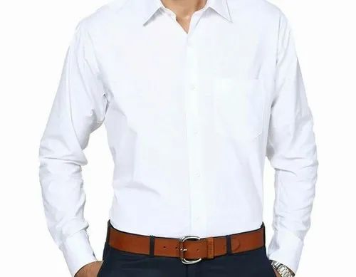 Plain Cotton Branded Formal Shirts, Full sleeves