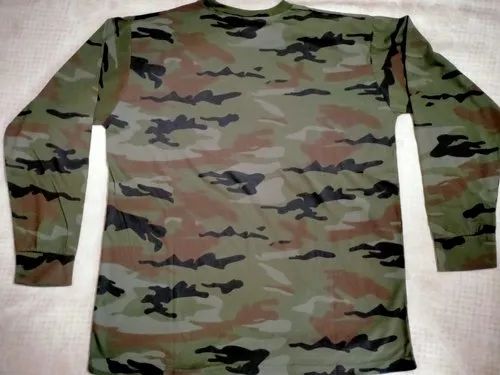 Cotton Round Mens Camouflage T Shirts