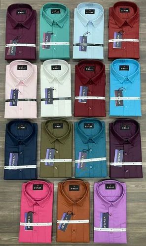Poly Cotton Polycot plain shirts, Formal