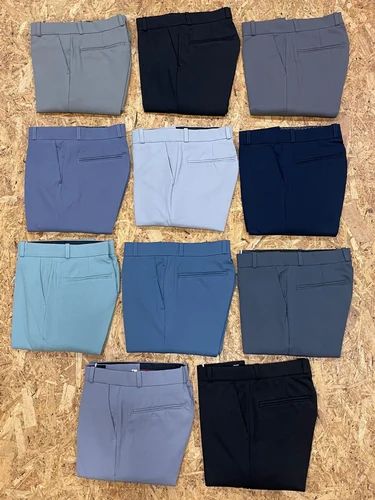 Imported lycra Blue F play formal pants