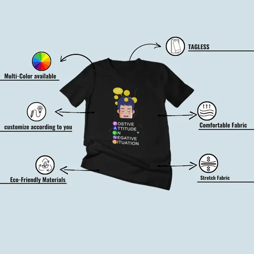 Black Digital Printed T Shirts