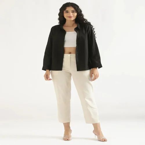 Third Party Women Cotton Linen Shirt