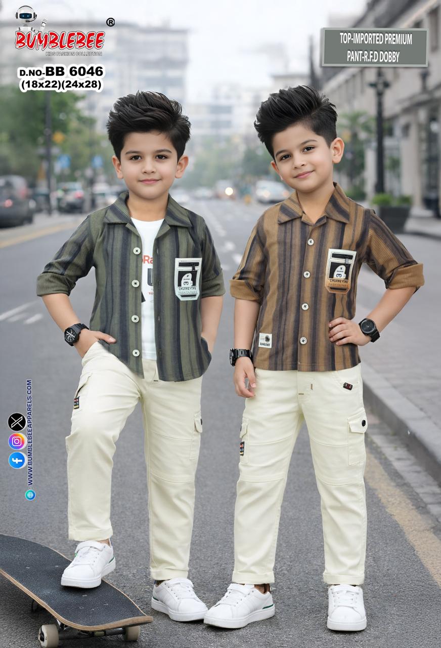 Boys Shirt & Cargo Pant Set