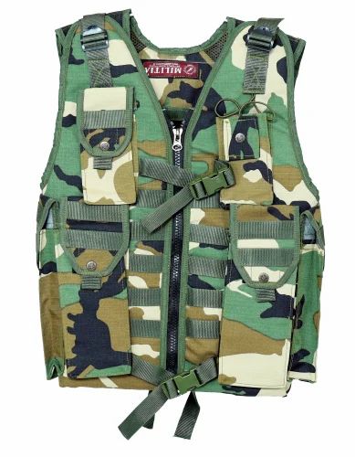 Green Nylon Tactical Military Vest, For Traffic Control