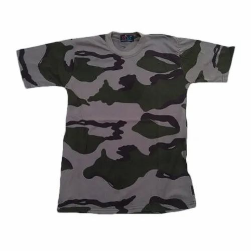 Cotton Army Half Sleeve Camouflage T Shirts