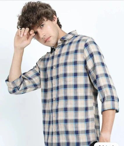 Full Sleeve Men Cotton Shirts, Checks