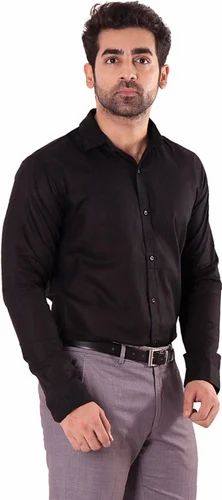 Plain Poly Cotton Mens Full Sleeve Formal Shirts