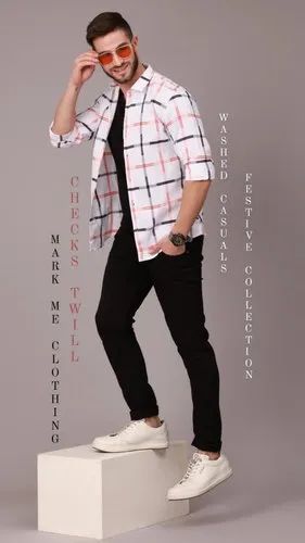 Premium Quality Mens Check Shirt, Cotton