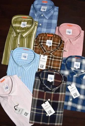 Mark Me Premium Lenin Checks Shirts, Linen