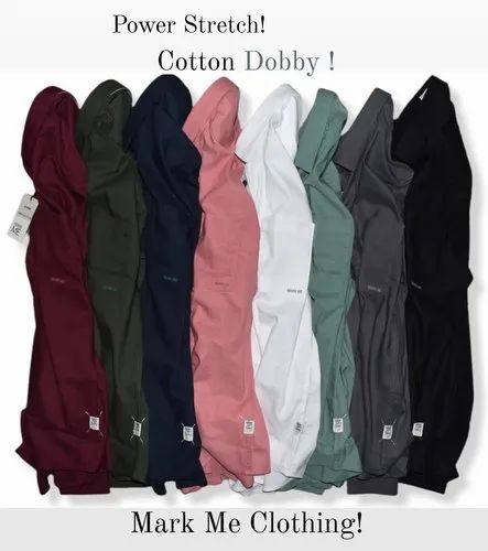 Male Full Sleeves Plain Lycra Shirt