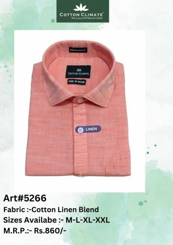 Men's Linen Shirt, Sleeve Type: Full sleeves
