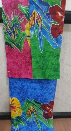 Printed Voile Fabric, Floral, Multicolour