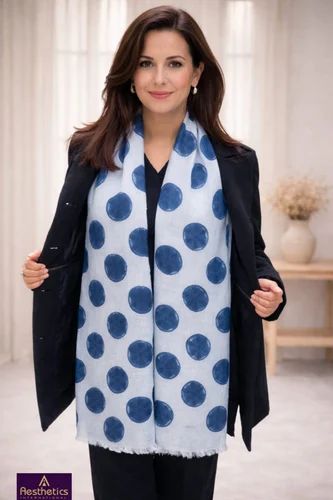 Linen & Block Print Stole