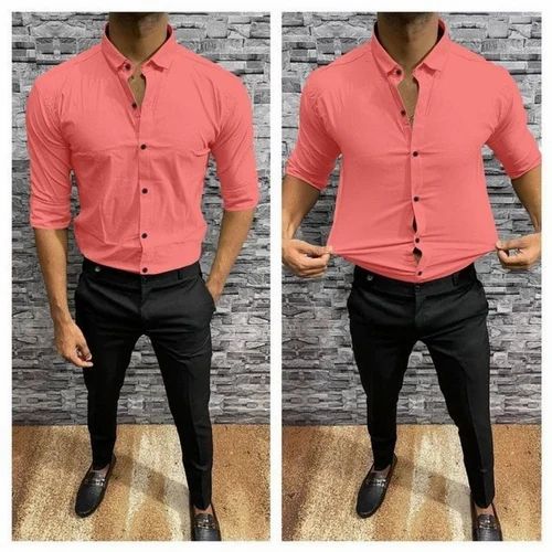 Lycra Mens Shirts, Plain