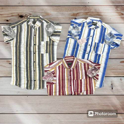 Cotton Mens Striped Shirts