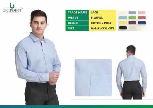 Men Full Sleeve Formal Shirts, Fabric GSM: PC COTTON, Plain