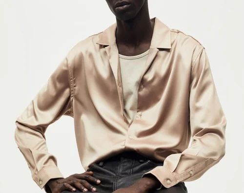 Plain/Solid Satin Shirts, Full sleeves, Party Wear