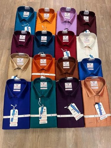 Semiformal Men Silk Shirt