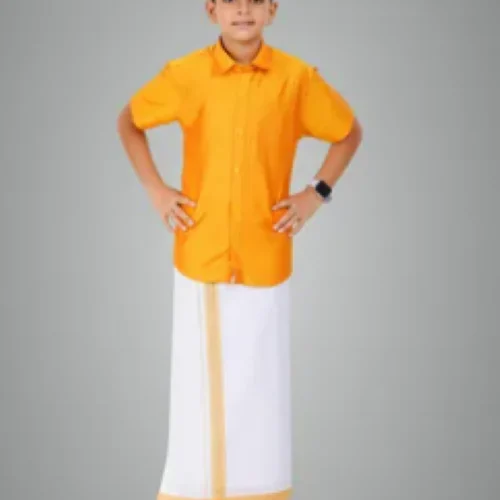 Golden Yellow Silk Shirt