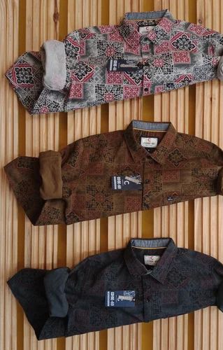 Code 60 Men Silk Printed Shirts, Casual, Half Sleeves