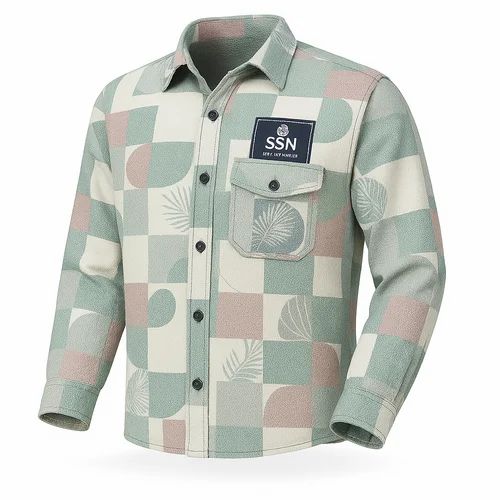Printed Cotton Surplus Mens Winter Shirts