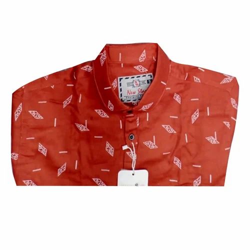 Men Cotton Flannel Printed Shirt