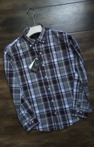 Men's Full-Sleeve Plaid Flannel Shirt