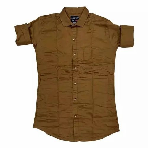 Brown Nano Fabric Men Shirt