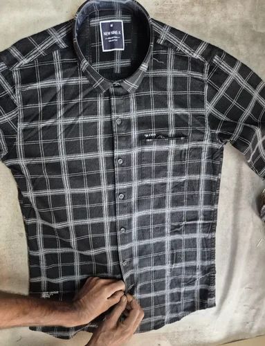 Men Woven Shirt, Cotton