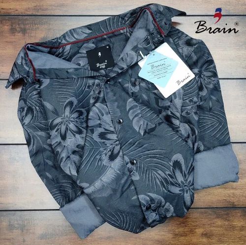 Viscose Mens Jacquard Shirts, Casual Wear
