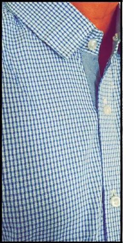 Blue Cotton Jacquard Shirt