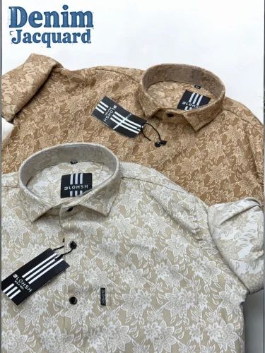 Printed Poly Cotton Jecquard men shirt