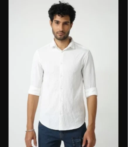 ABSTRACT JACQUARD WHITE SHIRT