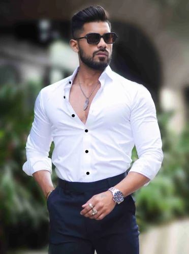 Men White Shirts, Full Sleeves, Cotton