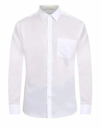 WHITE READYMADE SHIRT, Full Sleeves, Plain
