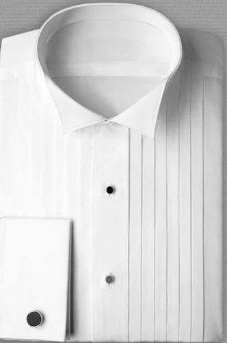 Cotton Men Tuxedo Pintex Shirts, Plain