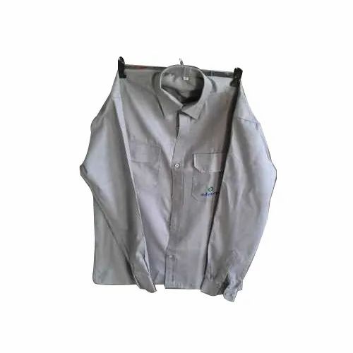 Cotton Plain Mens Full Sleeves Industrial Shirt
