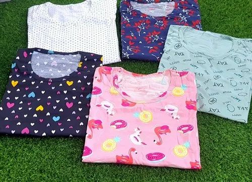 Daily Wear Regular Fit Ladies printed Tshirt