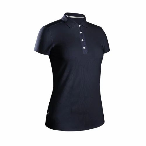 Half Sleeve Women Cotton Polo T Shirt