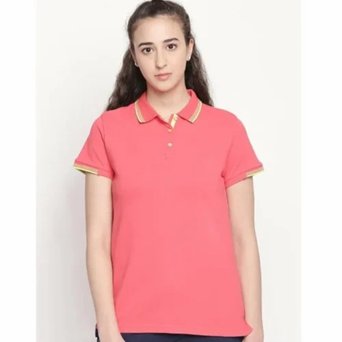 Casual Wear Ladies Polo Neck T Shirt