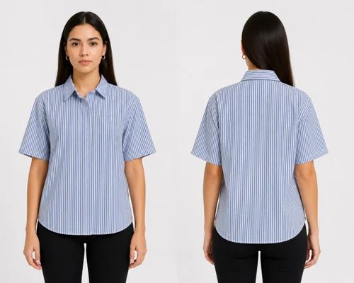 Women Cotton Striped Shirt