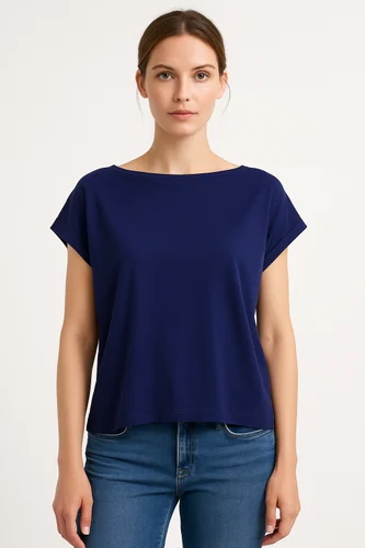 Half Sleeve 100 Cotton Knitted Ladies T Shirts, Size: Medium