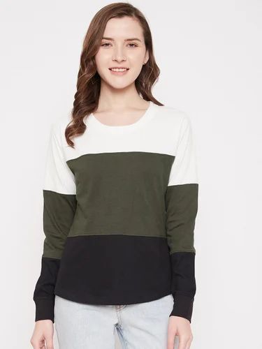 Full Sleeve Ladies Knitted T-Shirts, Size: Medium