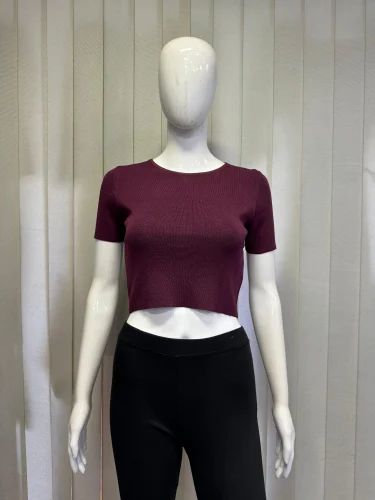Half Sleeve Ladies 015 Knitted T Shirts, Size: Medium